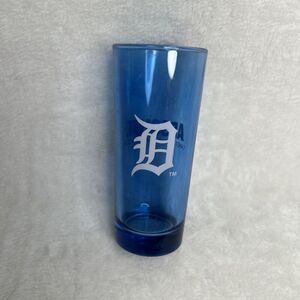 Detroit Tigers Absolut Vodka Glass Blue Tumbler 5.5” Barware Collectible